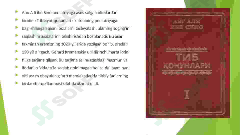 Ibn Sino pediatriya taʼlimoti haqida 3