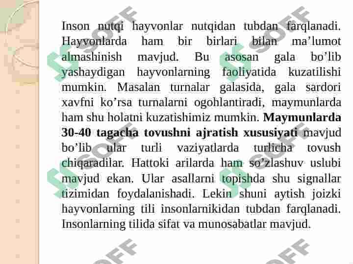 Psixik jarayonlarni shakllanishida tilning ahamiyati 3