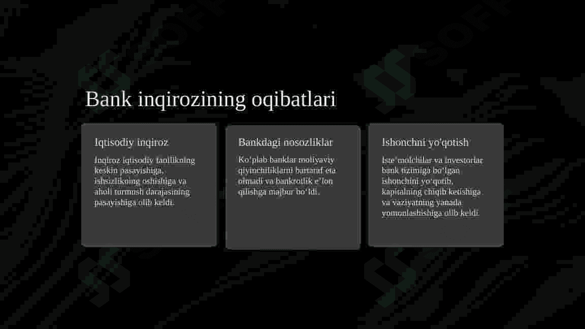 Bank inqirozi 3