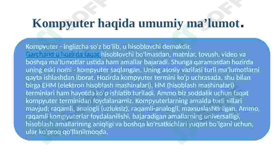 Kompyuter va uning tuzilishi 3