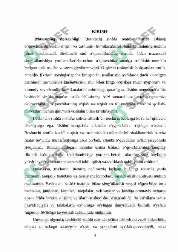 O'zbek tili metodikasi. 5 sinfda matn ustida ishlash usullari 3
