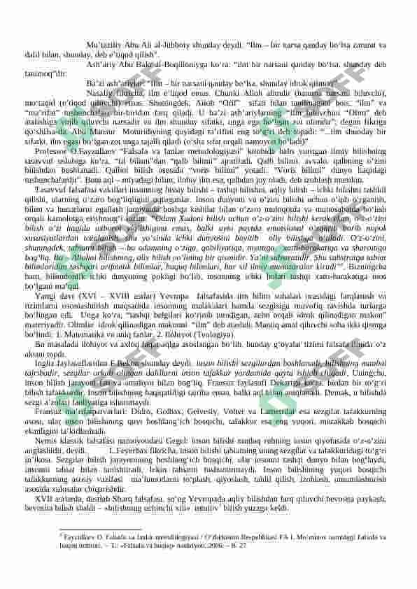 GNOSEOLOGIYA – BILISH NAZARIYASI. 3