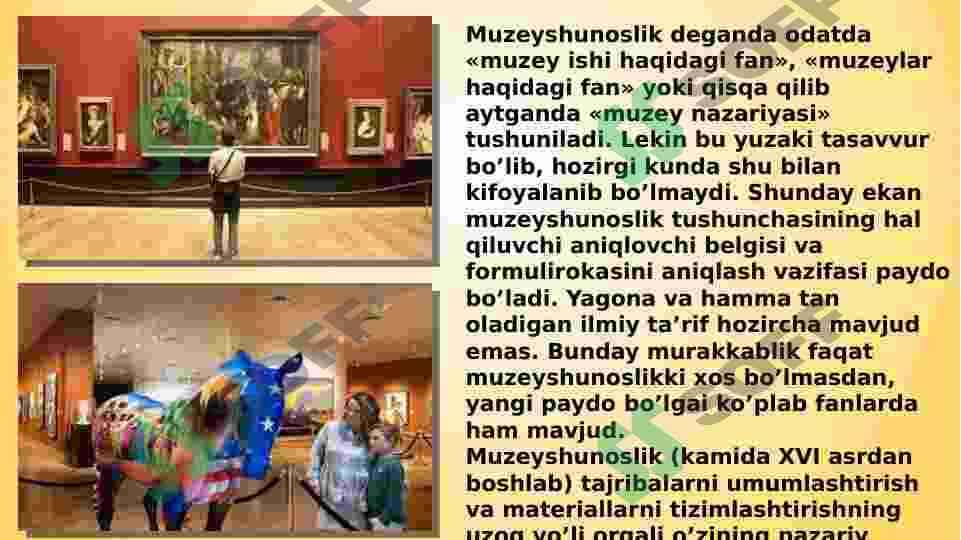 Muzeyshunoslik fani va uning vazifalari 3