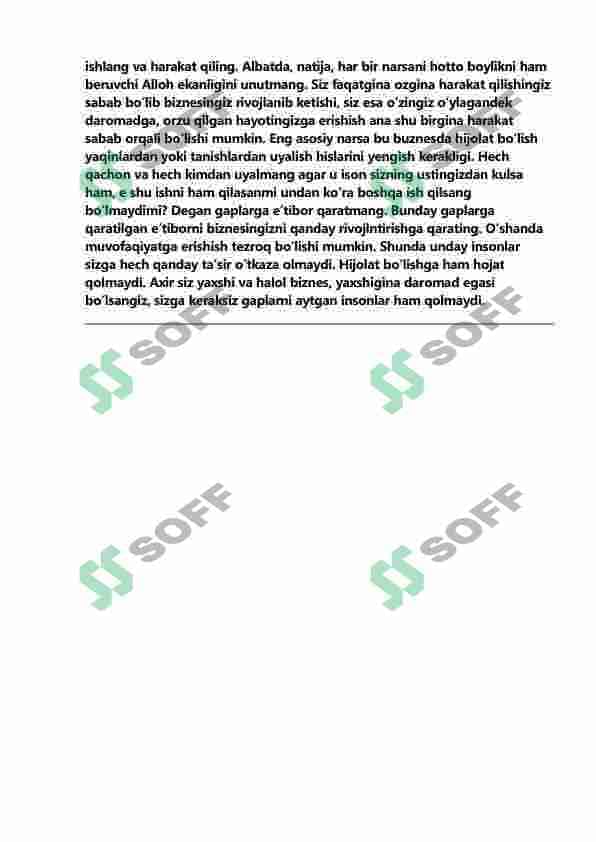 (0)Noldan Biznes Boshlash 3