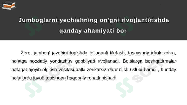 Boshlang’ich sinflarda matematik boshqotirmalar 3