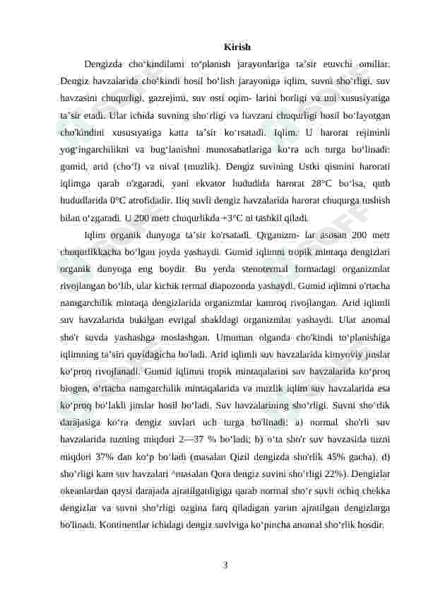 Cho‘kindi hosil bo‘lish sharoitlari 3