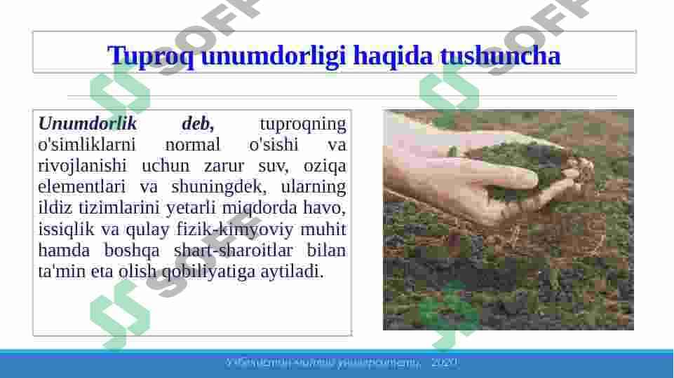 Tuproq unumdorligi 3