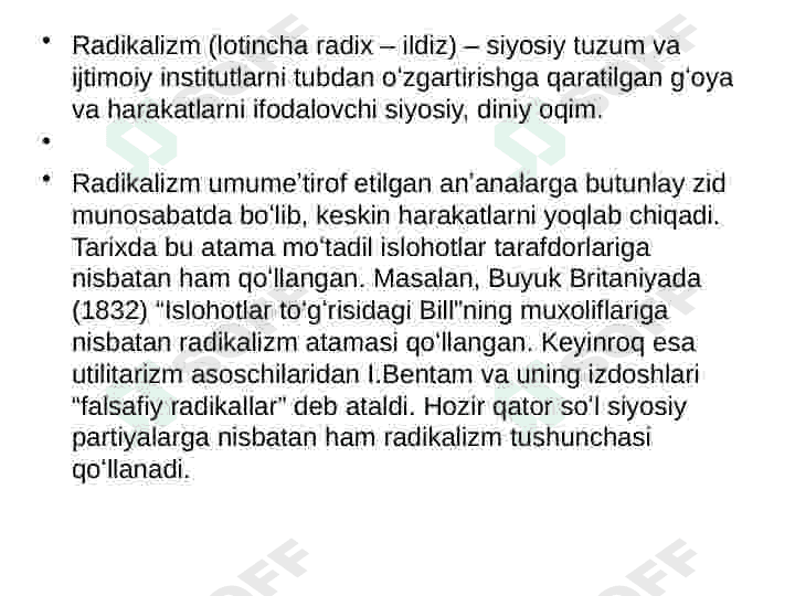 Radikalizm, Ekstremizm, Terrorizm 3
