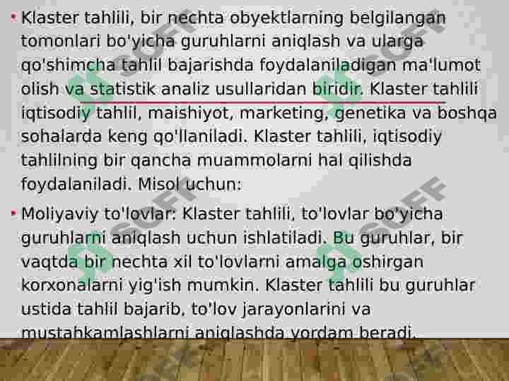 Klaster va diskirminant tahlili, o’xshashlik va farqlari 3