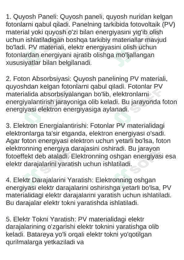 Foto effekt qonunlari. Quyosh batareyalarining ishlash prinsipi 3