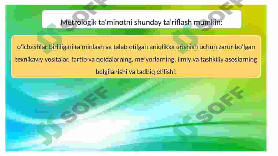 Ishlab chiqarishda metrologiyaning tutgan o’rni 3