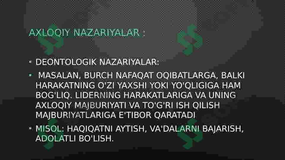 Zamonaviy leaderning axloqi 3