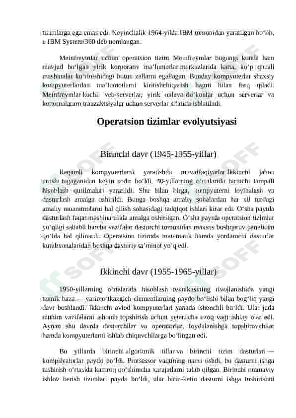 Operatsion tizimlar tarixi 3