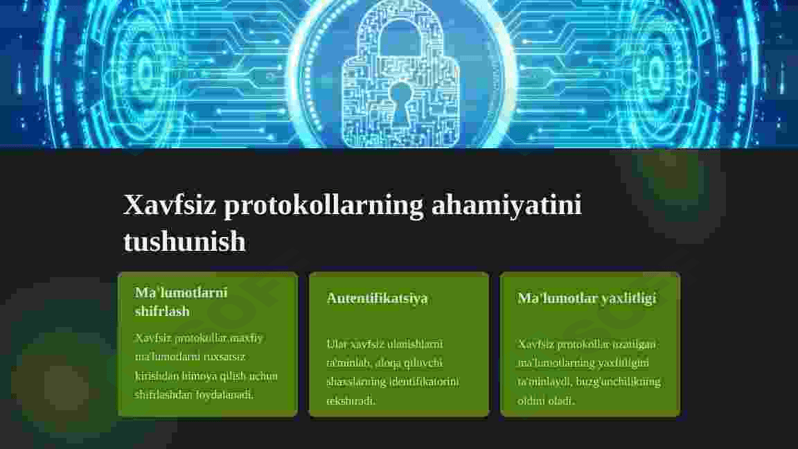 Tarmoq xavfsizligi protokollariga kirish 3