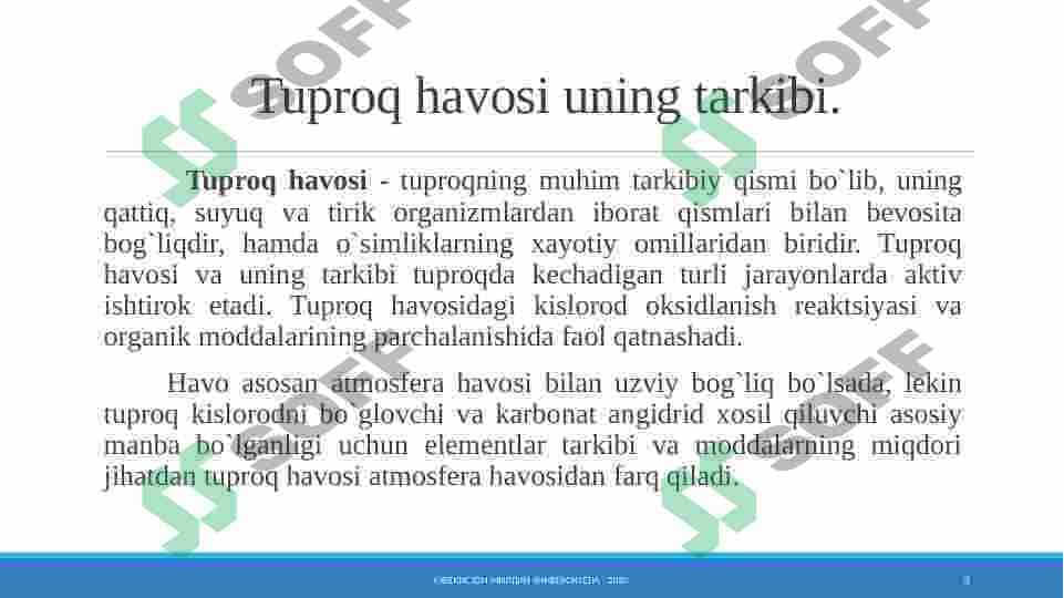 Tuproq havosi uning tarkibi 3