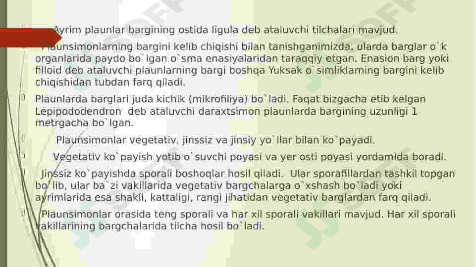 Plauntoifalilar sinfi 3