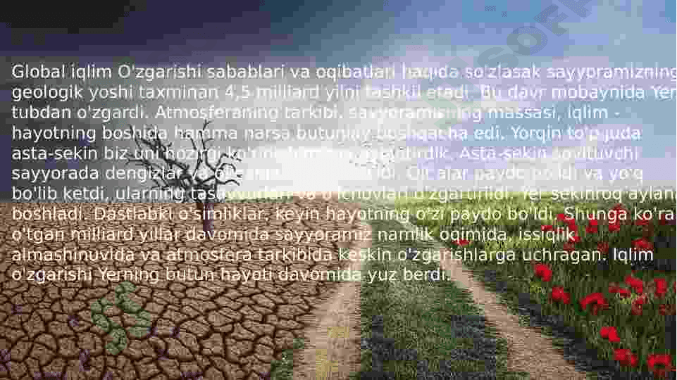 Global iqlim o’zgarishi muammolari 3