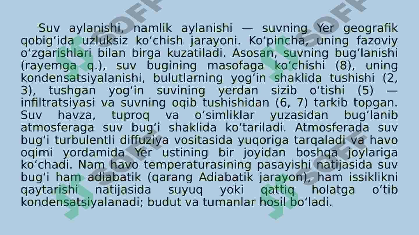 Tabiatda suvning aylanishi 3