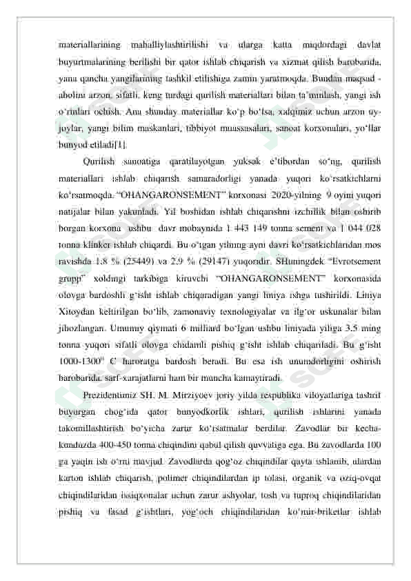 Ko`prik tayanchlari uchun temir-beton qoziqlar ishlab chiqarish korxonasini loyihalash, mah.24ming 3