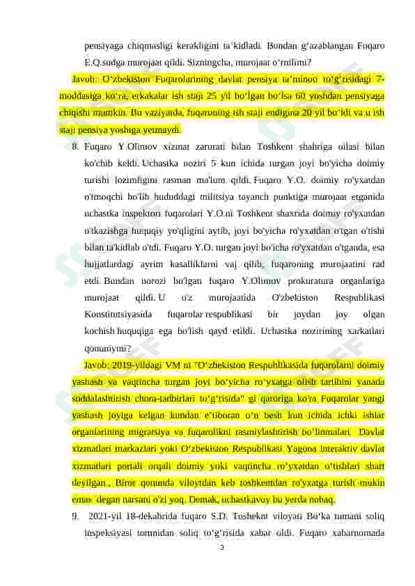 Huquq fanidan kazuslar 3