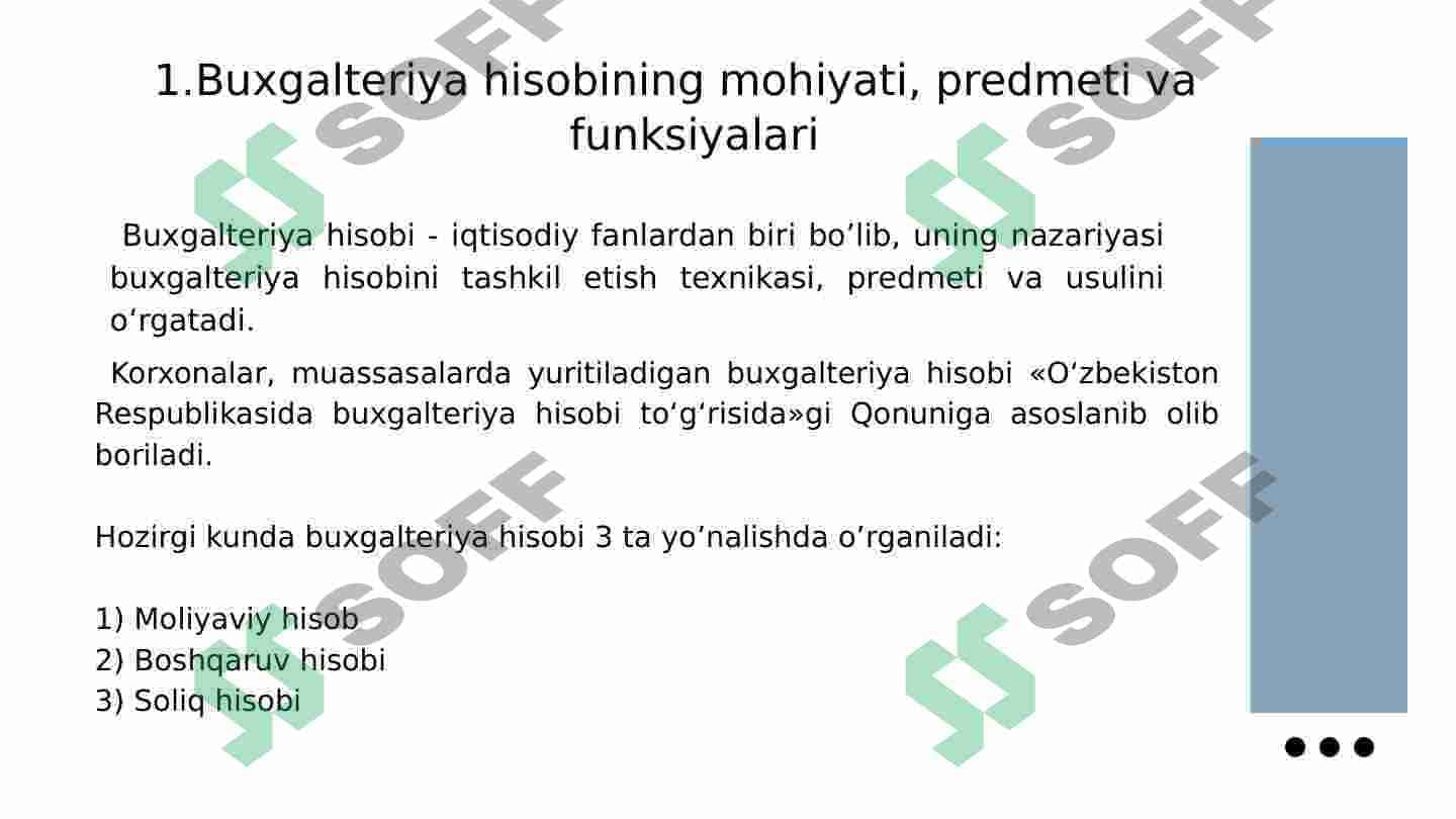 Buxgalteriya hisobining tamoyillari 3
