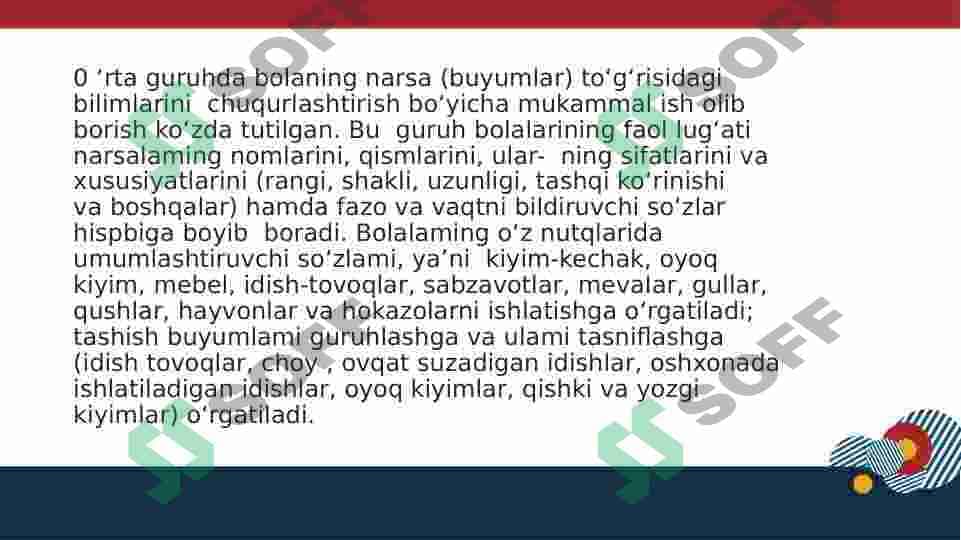 Oʻrta yosh guruhlarida nutq oʻstirish mashgʻulotlari nutq 3