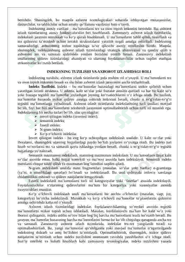 AXBOROT IZLASH TIZIMLARIDA INDEKSLAR 3