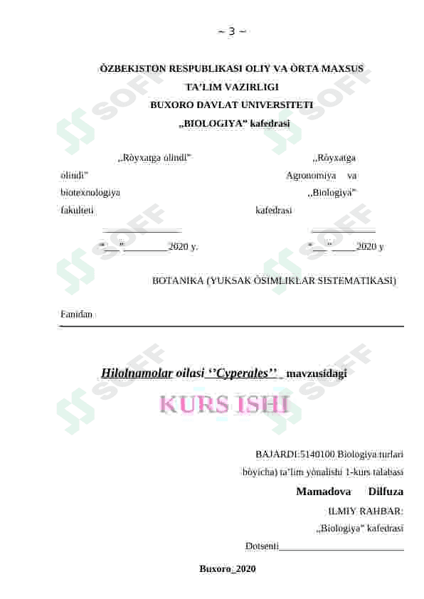 Hilolnamolar oilasi 3