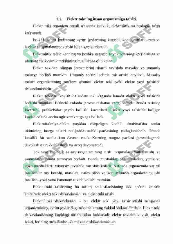 Elektr tokining organizmga tasiri 3