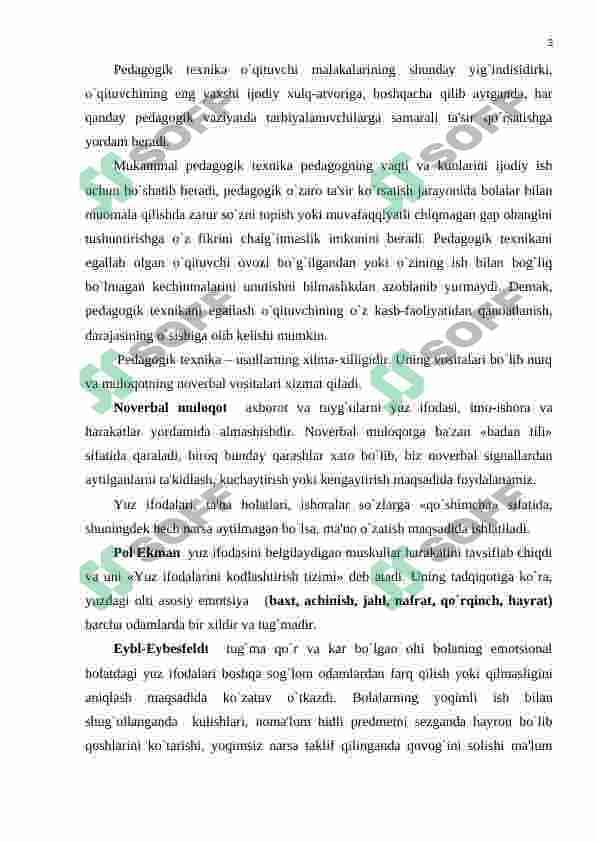Pedagogik texnika Referat 3