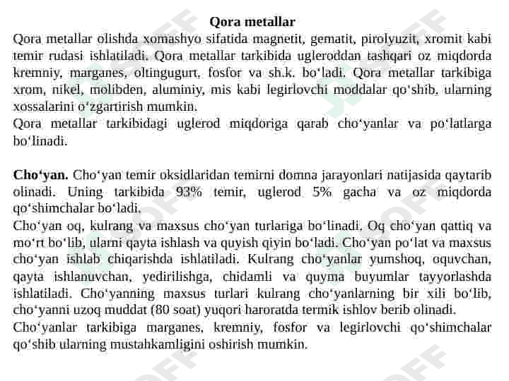 Metall Qurilish materiallari va buyumlari 3