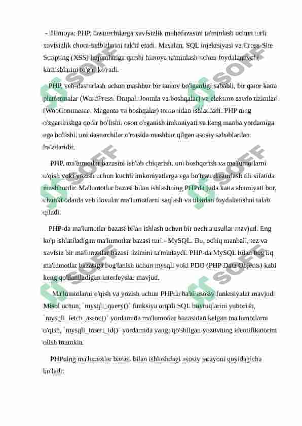 PHP DA MALUMOTLAR BAZASI BILAN ISHLASH 3