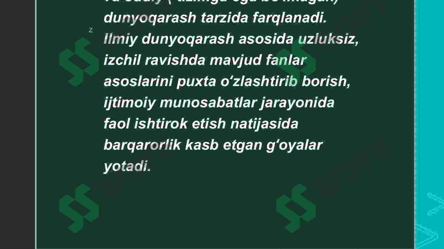 Mustaqil fikrlash va aqliy tarbiya. 3