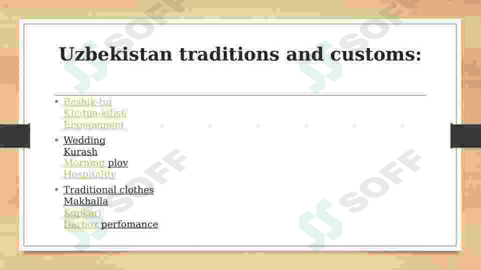 Traditions in Uzbek Family 3