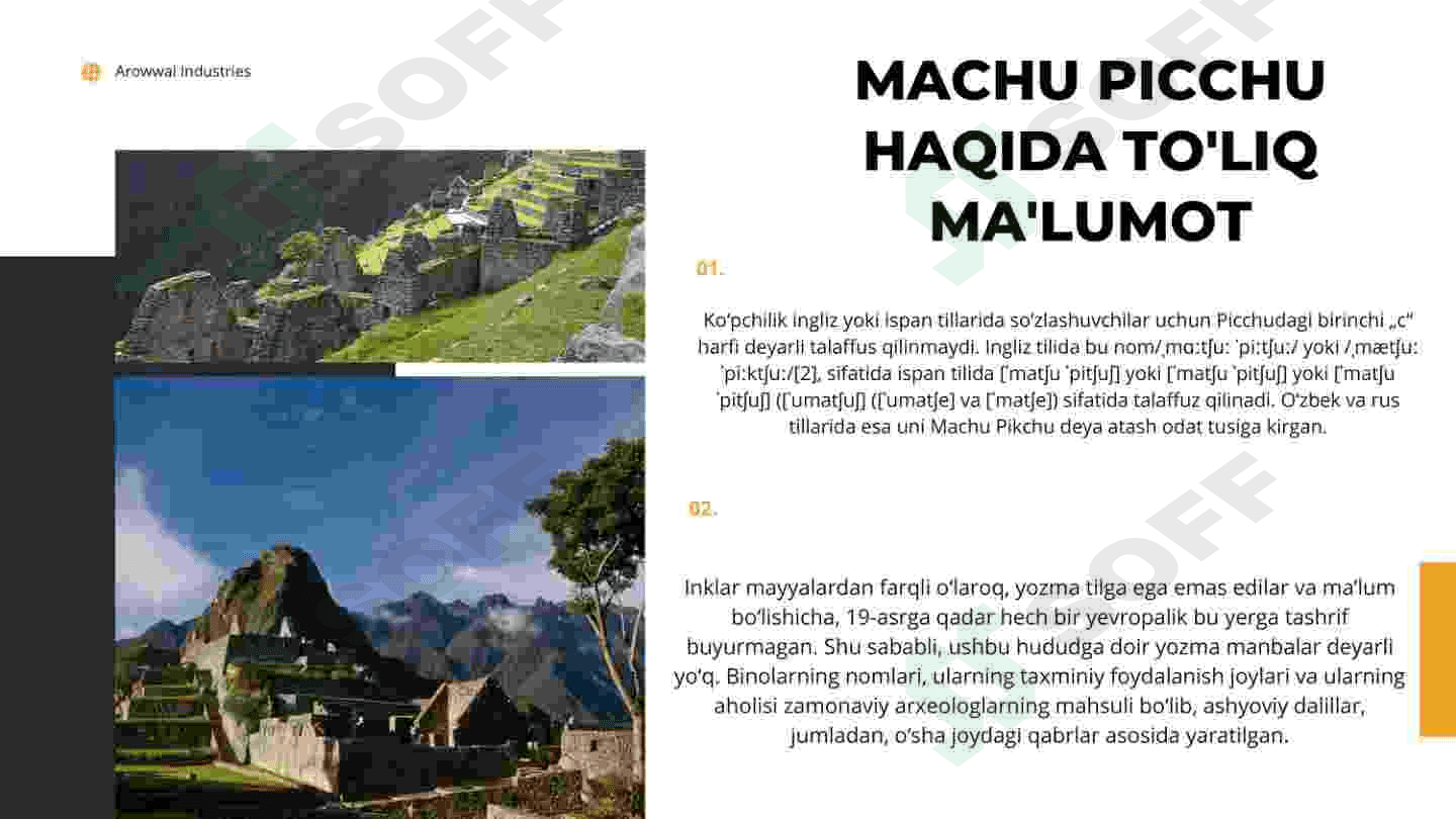 Machu Picchu turizimi haqida 3