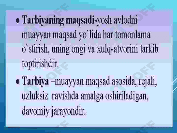 Tarbiya mezonlari va metodlari. 3