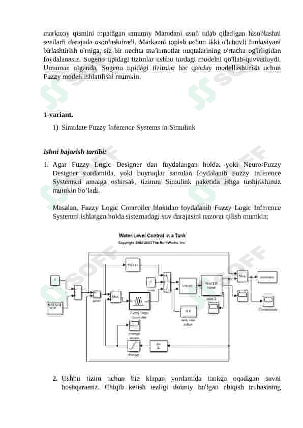 Tenglamalar yechimini Simulink paketidan foydalanib yechimini aniqlash. 3