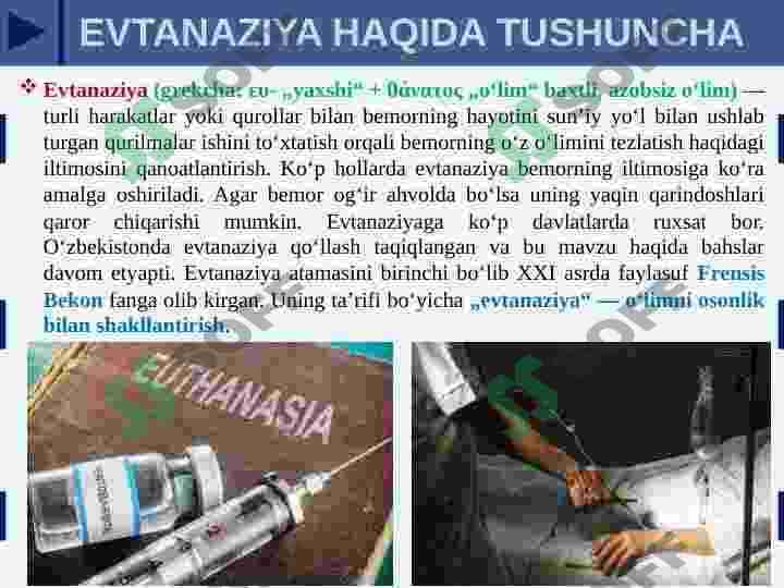 EVTANAZIYA MUAMMOLARI 3