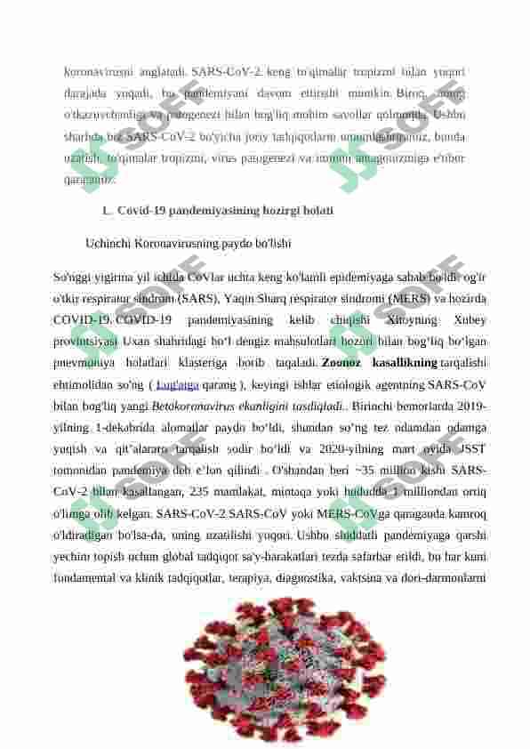 SARS – Cov -2 virusining hujayraga kirish mexanizmi va uning yuqishi 3