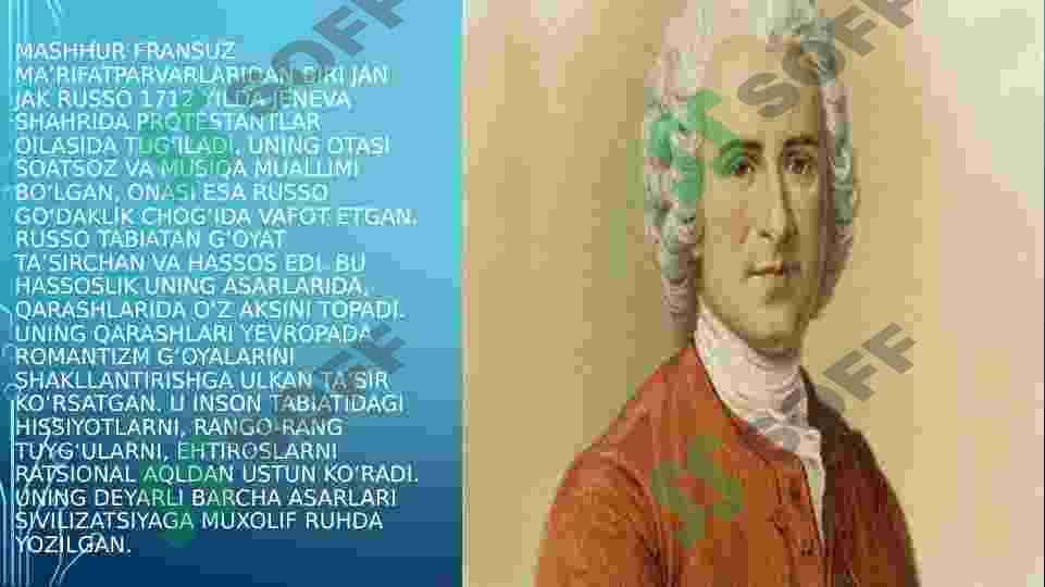 Jon Jak Russoning  pedagogik nazariyasi. 3