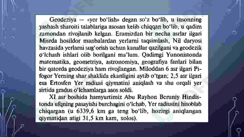 Geodeziyani rivojlanish tarixi 3