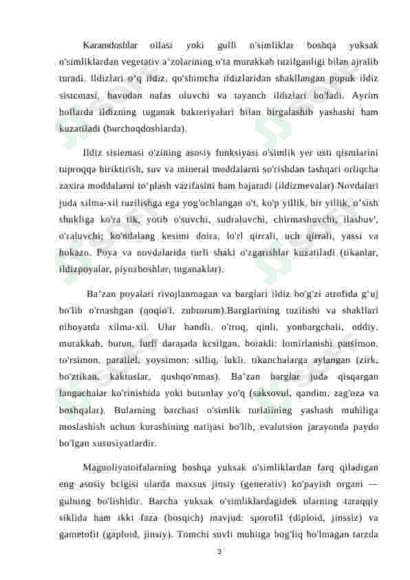 Karamdoshlar oilasi 3