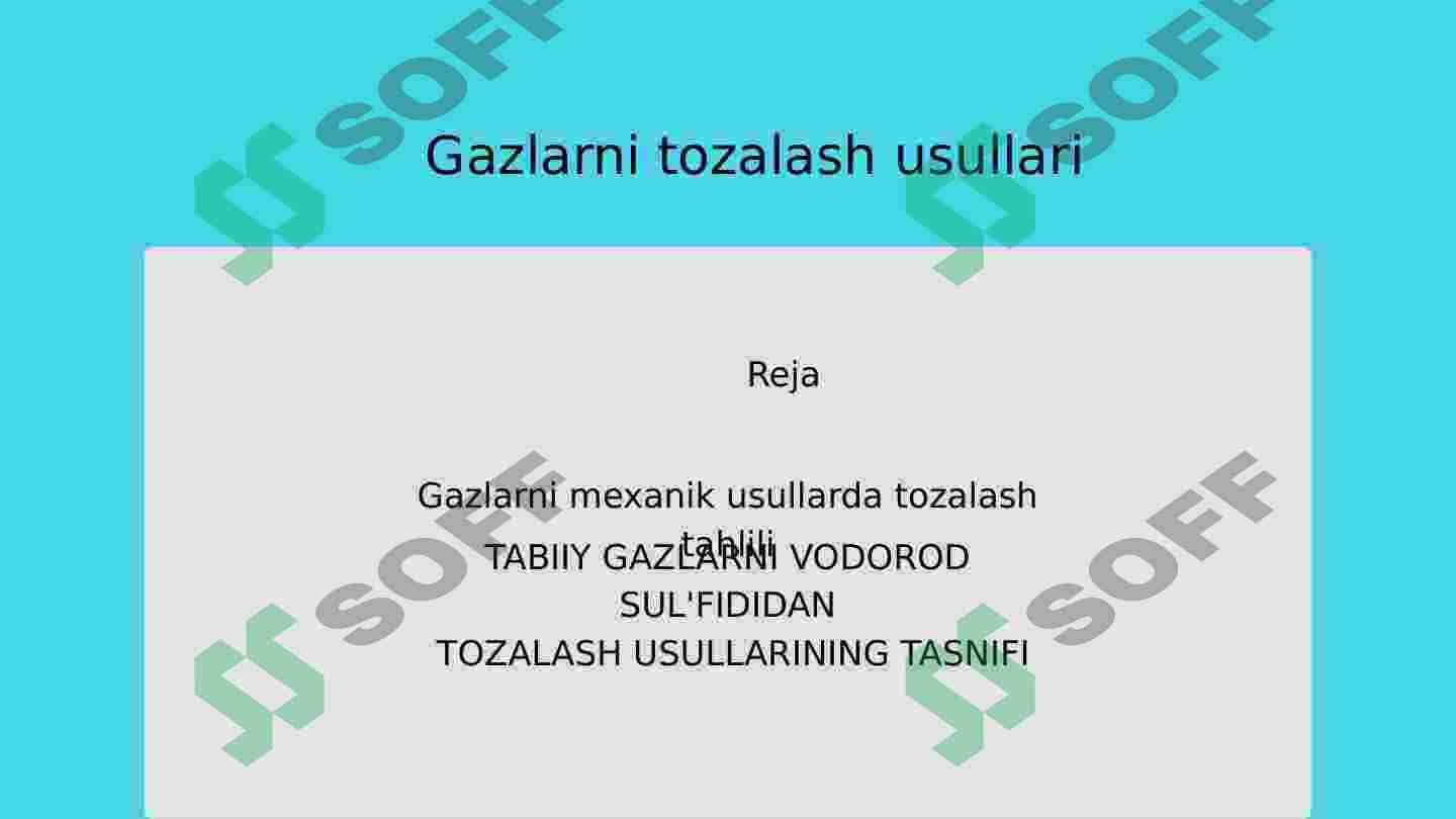 Gazlarni tozalash usullari 3