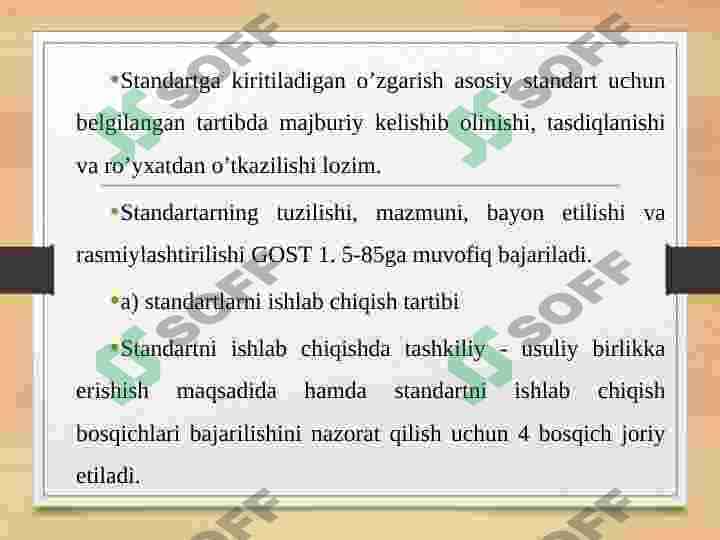 Standartlashtirish bo'yicha ishlarning samaradorligi 3