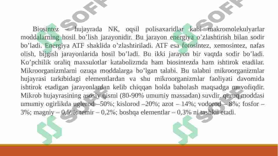 Mikroorganizmlarni oziqlanishi 3