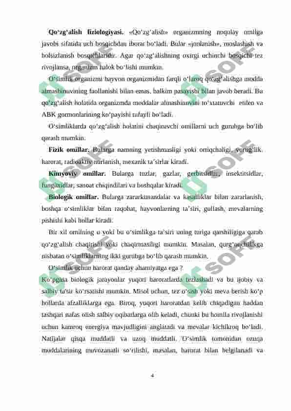 O‘simliklarning yuqori va past haroratga chidamliligi 3