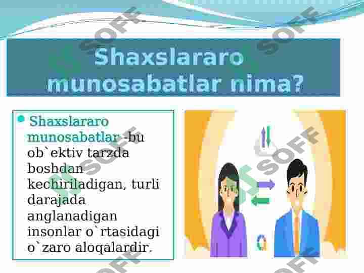 Shaxslararo munosabat 3