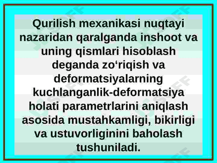 QURILISH MЕXANIKASI FANIGA KIRISH 3