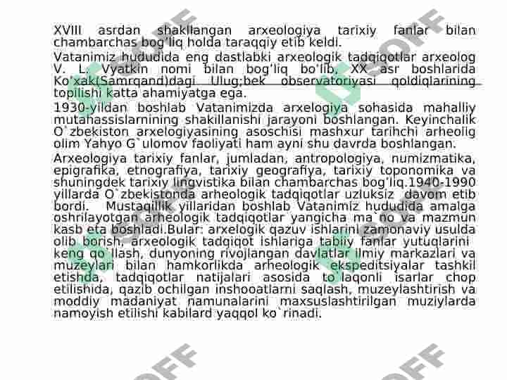 ARXEOLOGIYA FANING SHAKILLANISHI 3