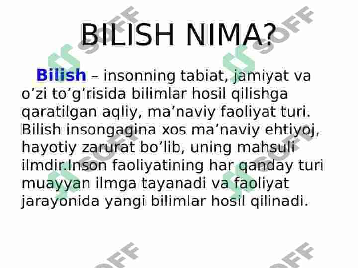Gnoseologiya-bilish nazariyasi 3